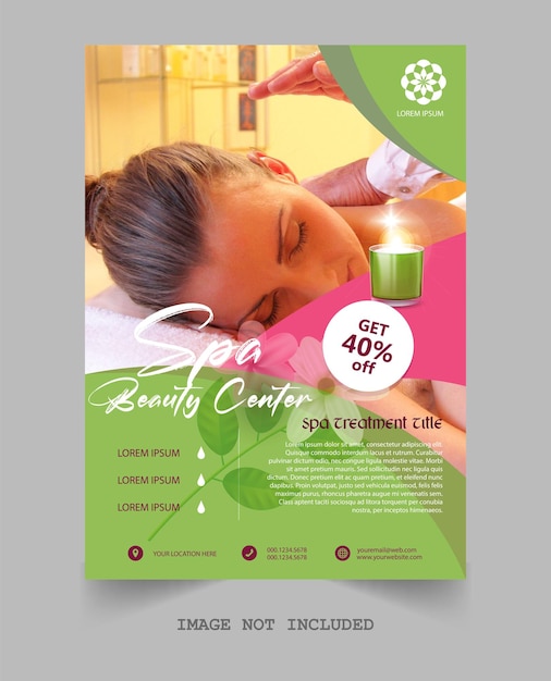 Vector modern spa flyer template