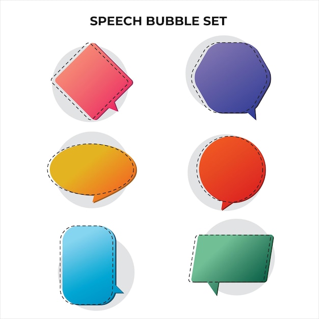 Modern speech bubble collection   design