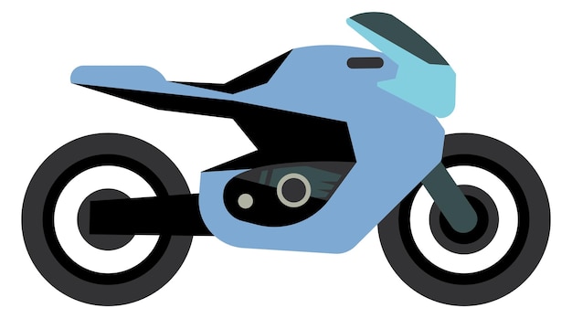 Modern sport motorcycle icon Cartoon motorbike side view