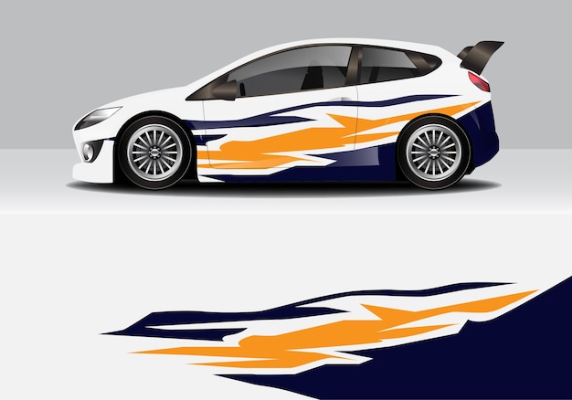 Modern Sporty Abstract Car Wrap, Auto Sticker