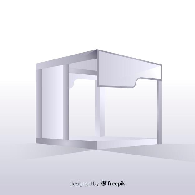 Vector modern stand with realistic design