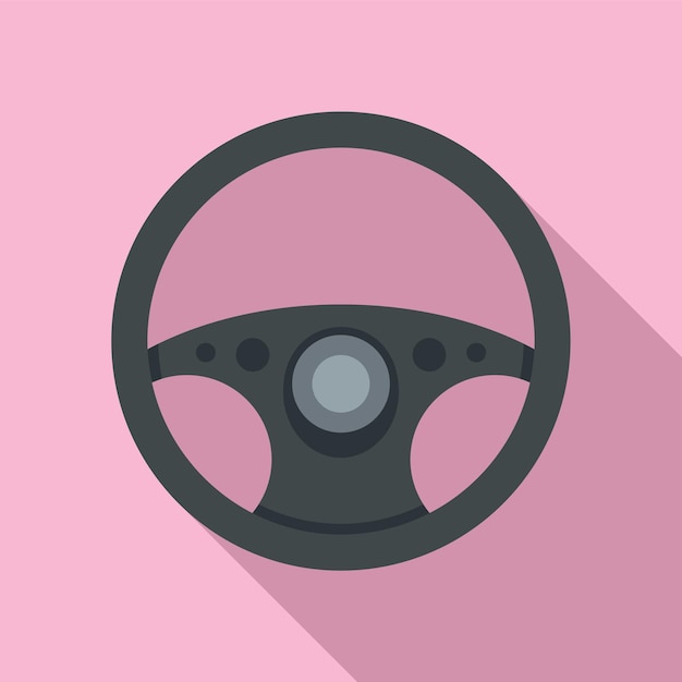 Modern steering wheel icon Flat illustration of Modern steering wheel vector icon for web design