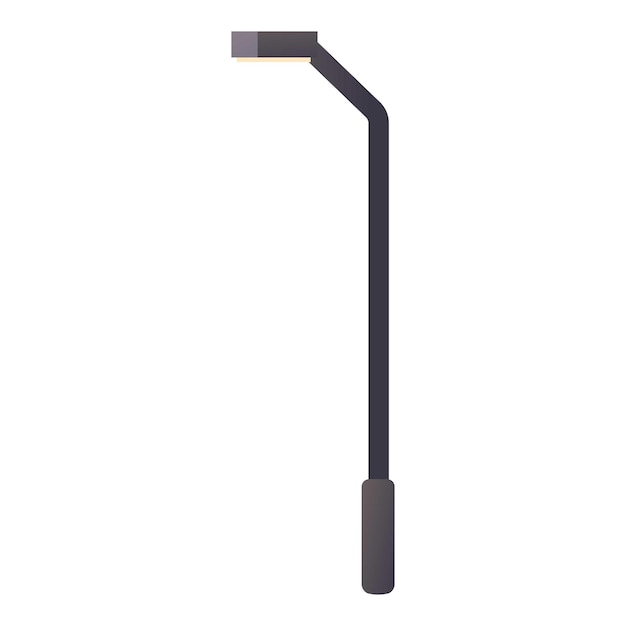 Vector modern street lamp standing and illuminating the night