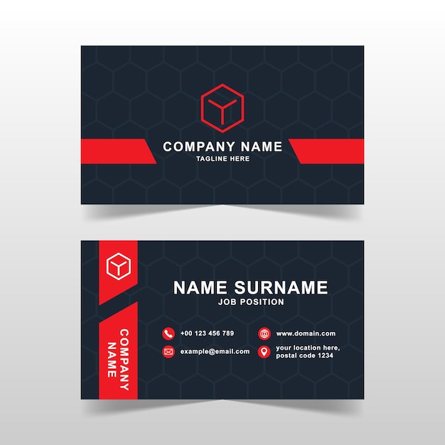 Modern style business card vector template