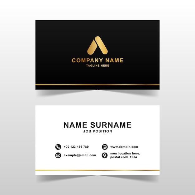 Modern style business card vector template