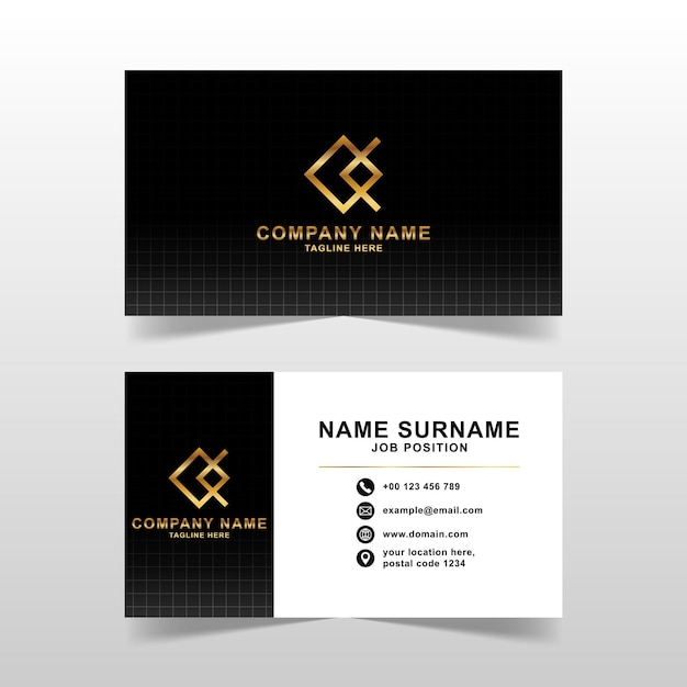 Modern style business card vector template