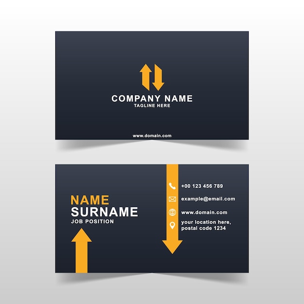 Modern style business card vector template