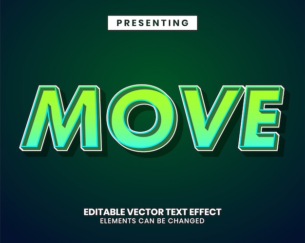 Modern style editable text effect with vibrant color