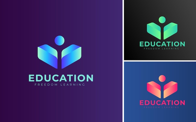 Modern style education logo vector design