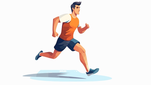 Modern Style Running Man Vector Illustration