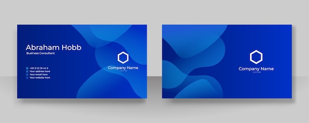 Modern stylish blue business card vector design Creative and clean business card template Luxury elegant business card background in corporate style Vector illustration