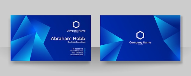 Modern stylish blue business card vector design Creative and clean business card template Luxury elegant business card background in corporate style Vector illustration