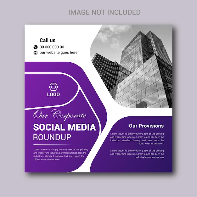 Vector a modern stylish corporate social media post design template vector