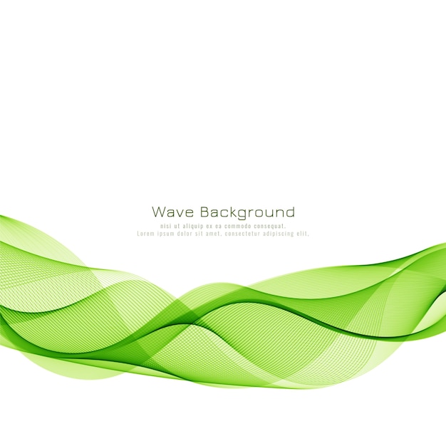 Modern stylish green wave background