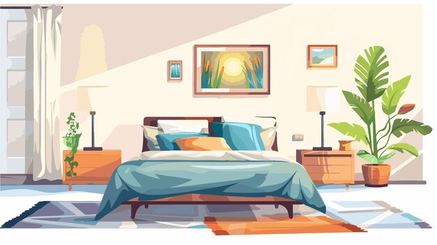 Modern Stylish Interior Vector Illustration