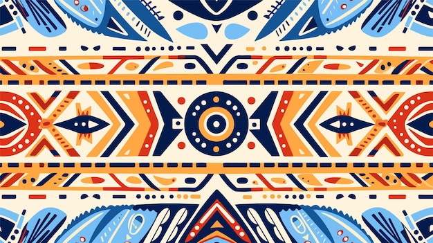 Vector modern stylish tribal vector seamless pattern design