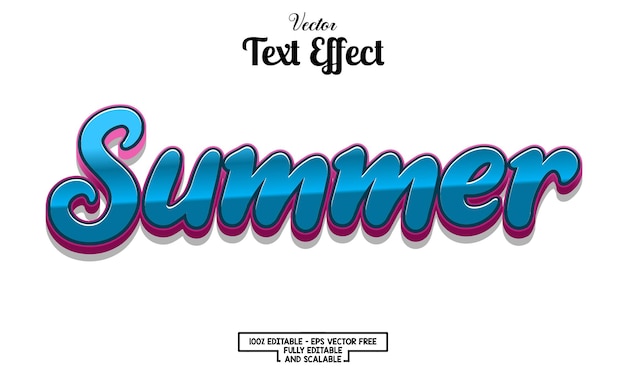 modern summer on white background editable text effect