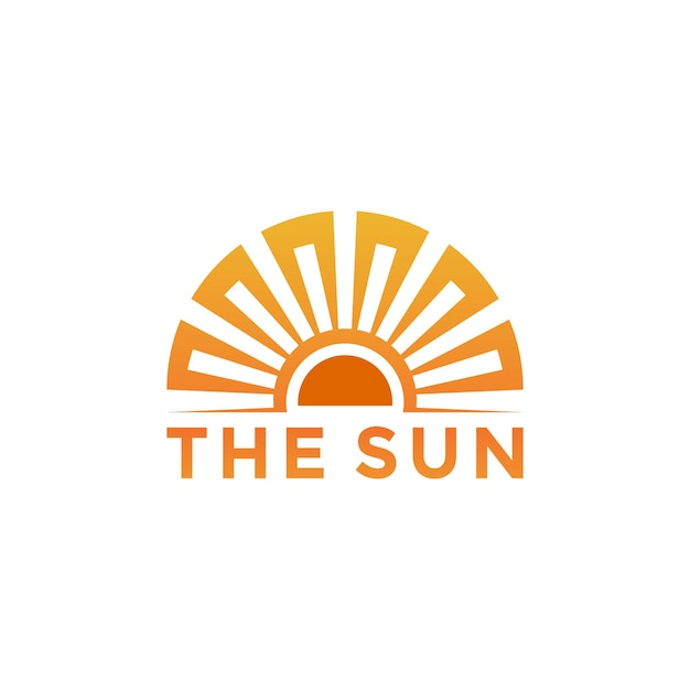 Modern Sun logo illustration design