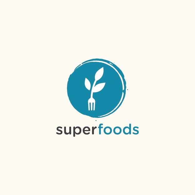 Modern Super Foods Logo Template