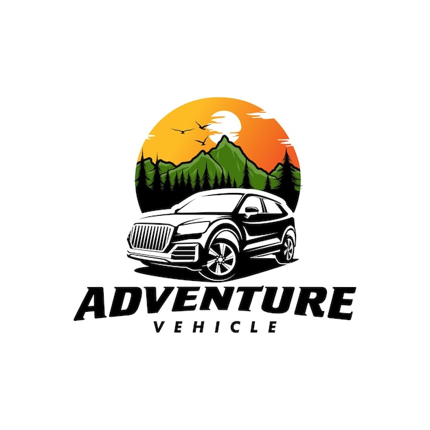 Modern SUV car adventure logo design