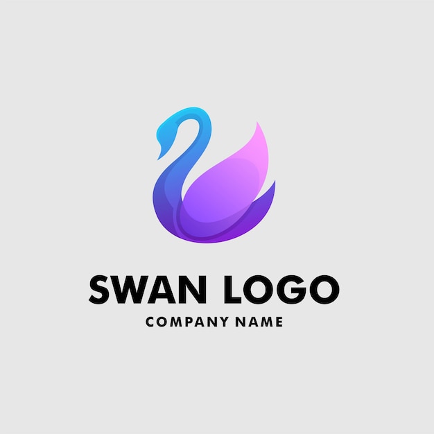 Modern Swan Logo Design Template