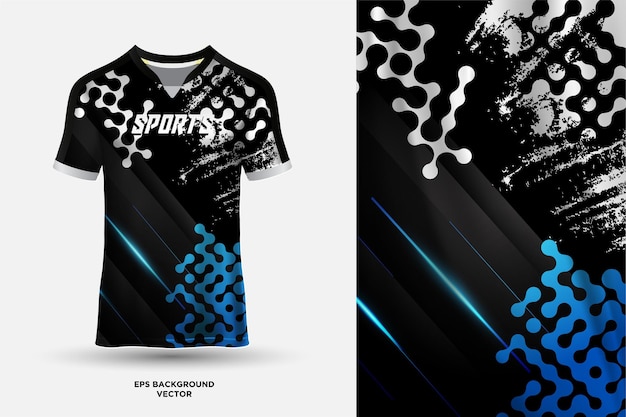 Modern T shirt jersey design suitable for sports racing soccer gaming and e sports vector