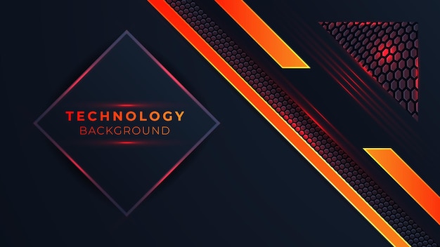 Modern Technology Background Design With Geometric Shapes And Pattern