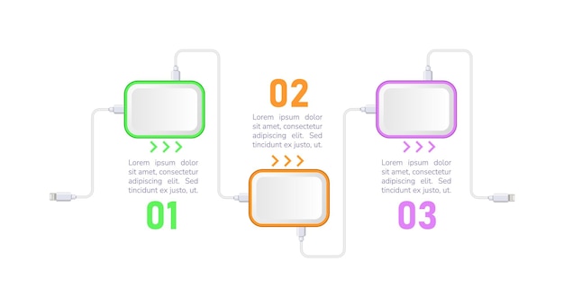 Modern technology infographic chart design template