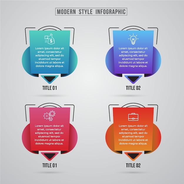 Modern technology style info graphic element