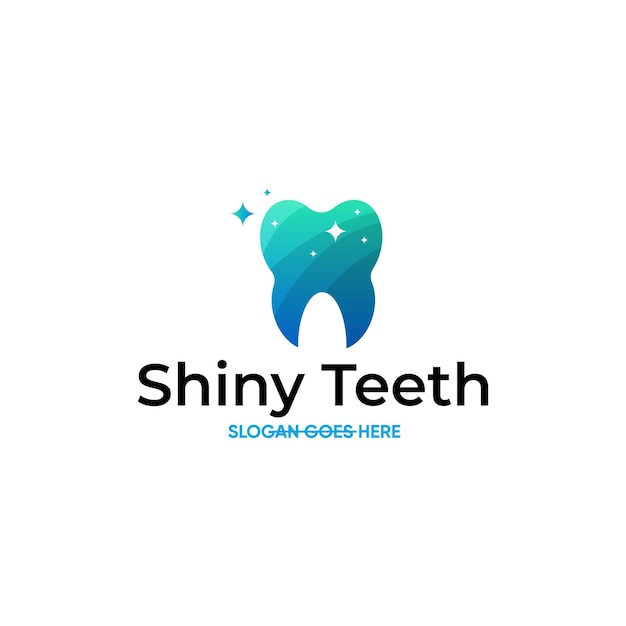 Vector a modern teeth or tooth logo design for a dentist or a dental clinic