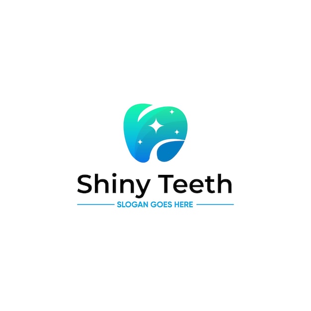 A modern teeth or tooth logo design for a dentist or a dental clinic