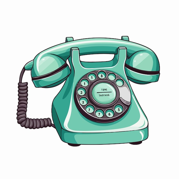 Modern Telephone Vector Illustration on White Background