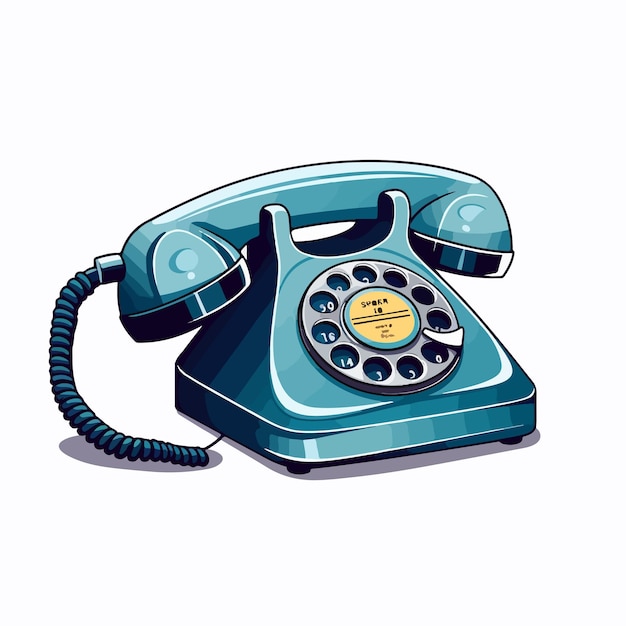 Modern Telephone Vector Illustration on White Background