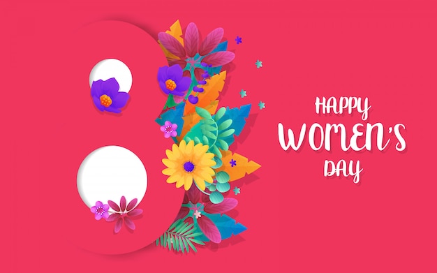 Modern Template banner for womens day 