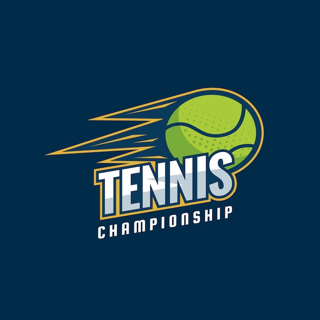 Modern Tennis Badge Logo Illustration