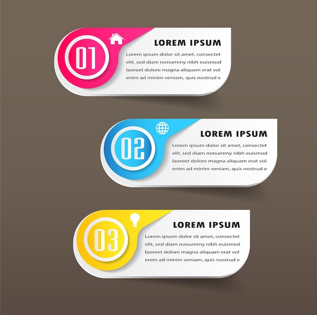 modern text box template banner Infographics