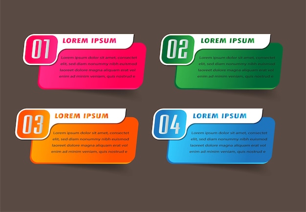 modern text box template banner Infographics