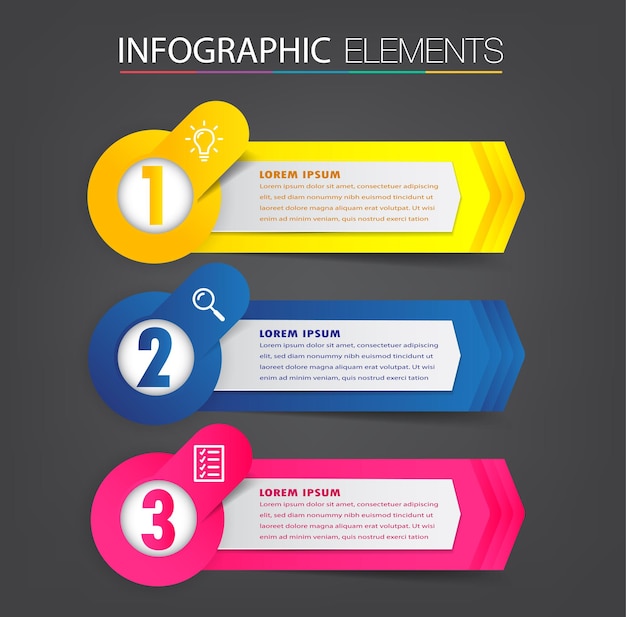 modern text box template infographics banner