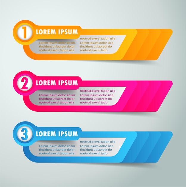 modern text box template infographics banner