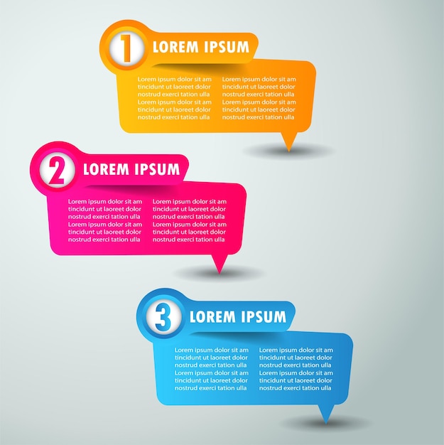 modern text box template infographics banner