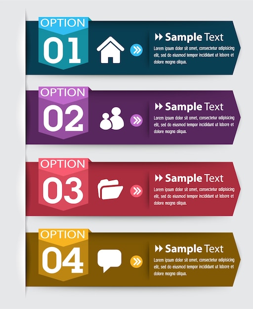 Vector modern text box template infographics banner