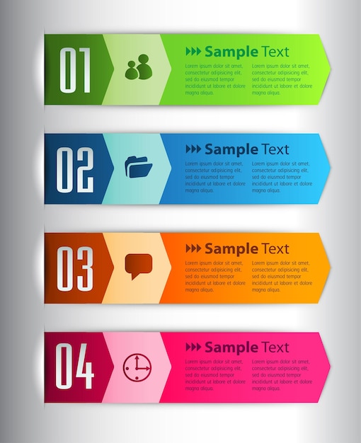 modern text box template, infographics banner