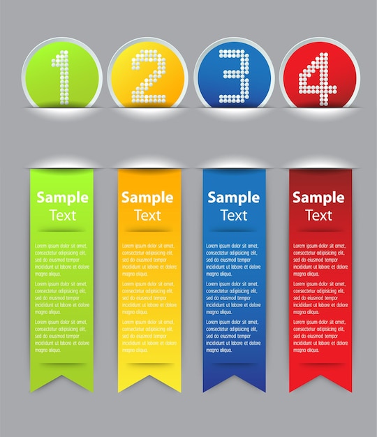 Vector modern text box template, infographics banner