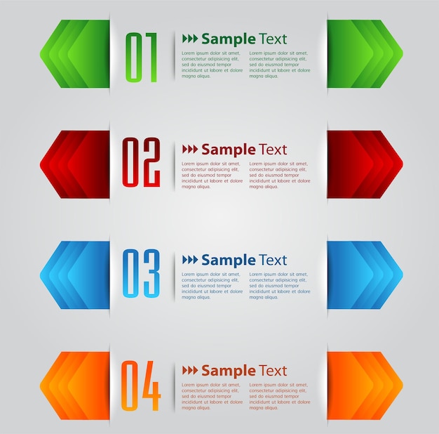 modern text box template, infographics banner