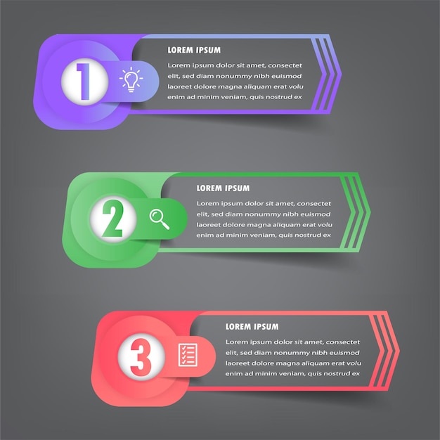 modern text box template, infographics banner