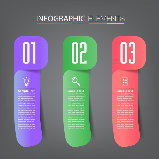 modern text box template, infographics banner