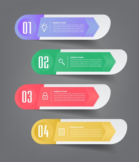 modern text box template, infographics banner