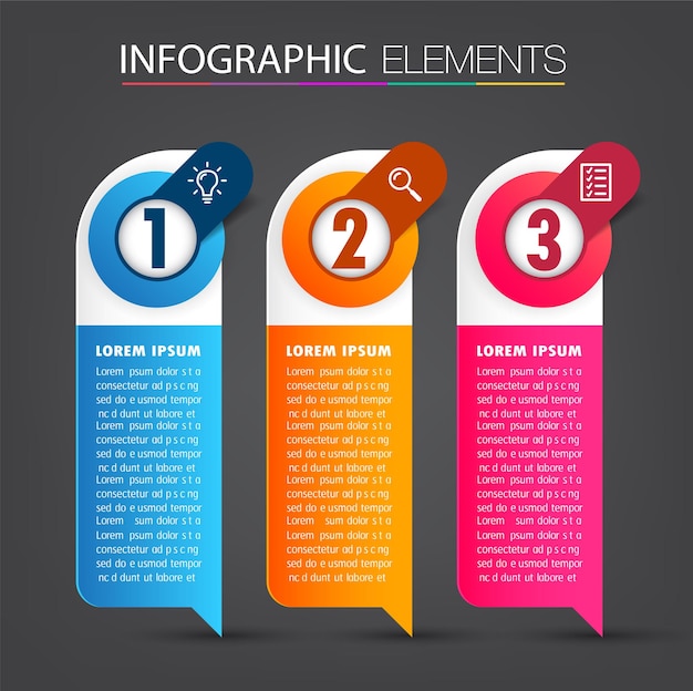 modern text box template, infographics banner