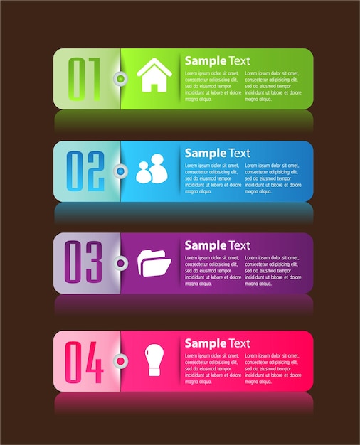 modern text box template, infographics banner