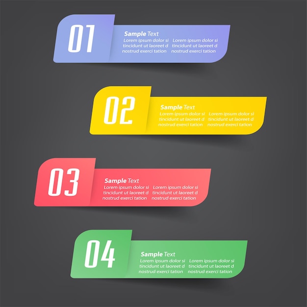 modern text box template, infographics banner